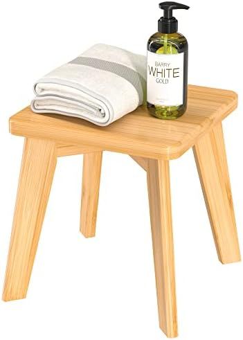 Step Stool Kids and Adults for Kitchen Bathroom Bedroom Sturdy Bamboo Wooden Foot Stool One Small... | Amazon (US)