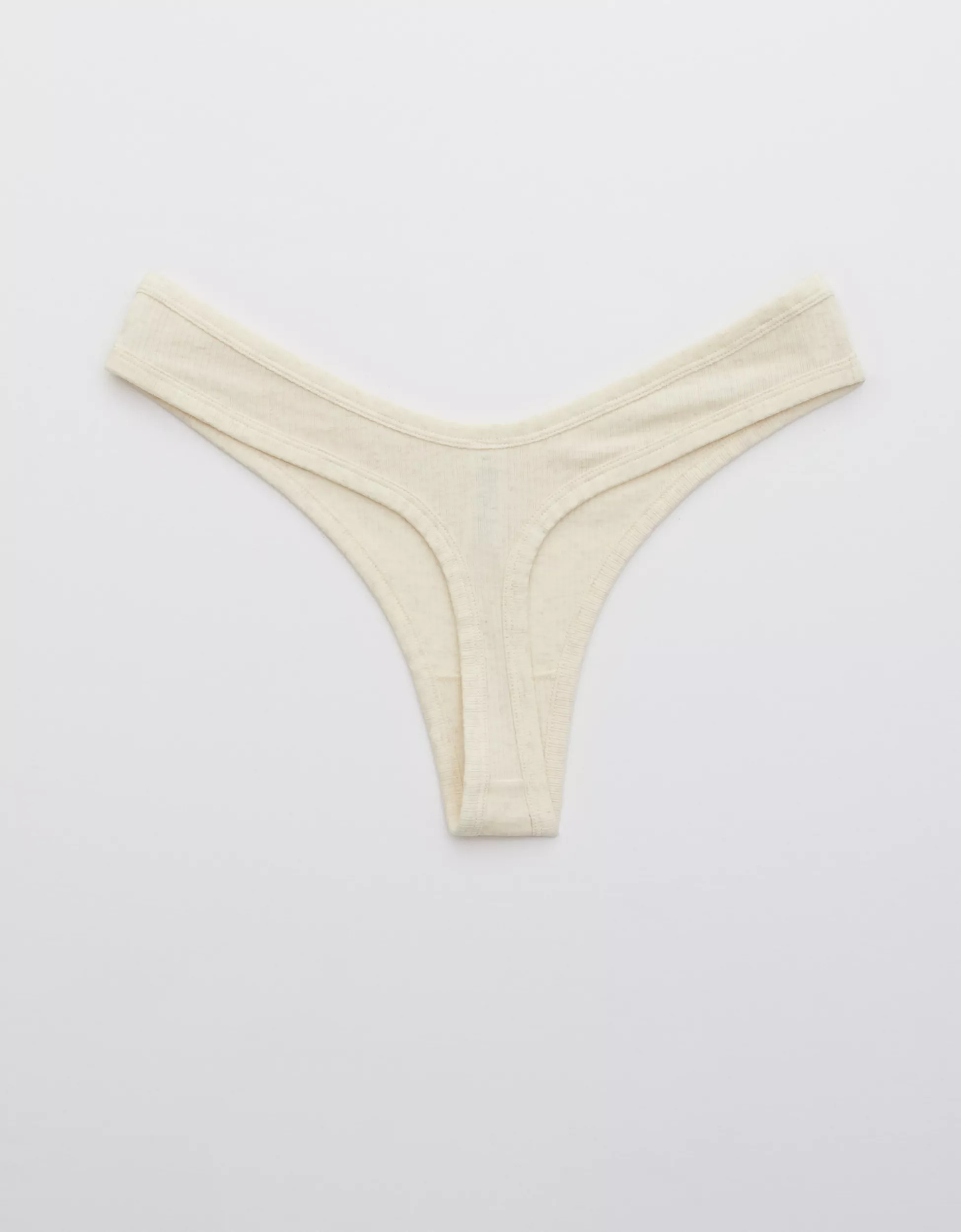 Superchill Cotton Rib Thong Underwear | Aerie