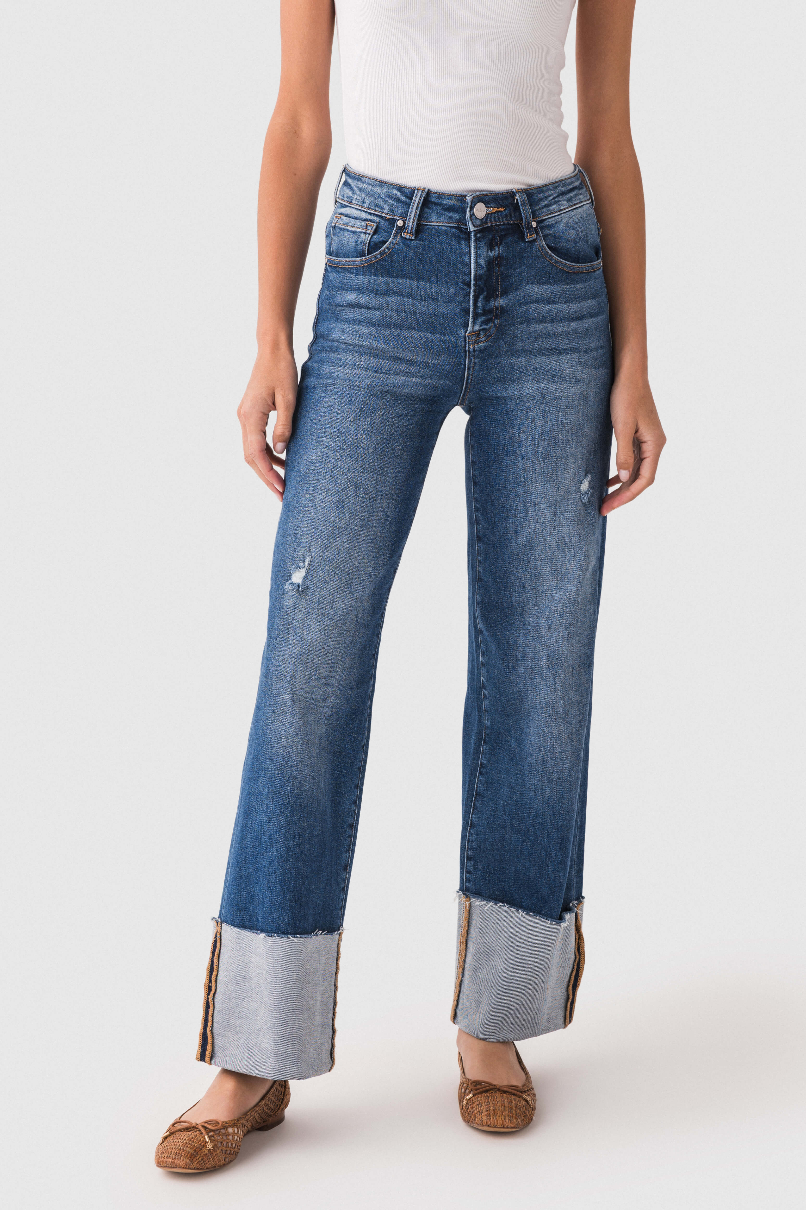 Risen Scout Large Cuffed Jeans | Social Threads