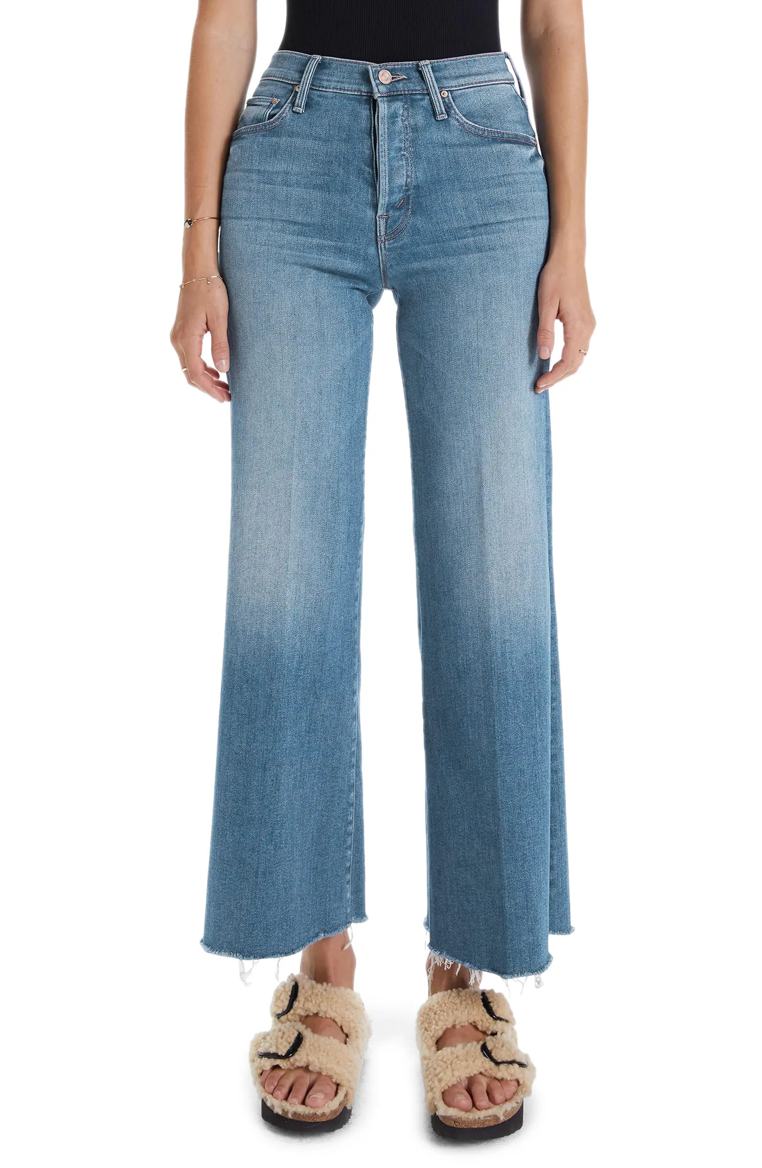 The Tomcat Roller Frayed Hem Wide Leg Jeans | Nordstrom