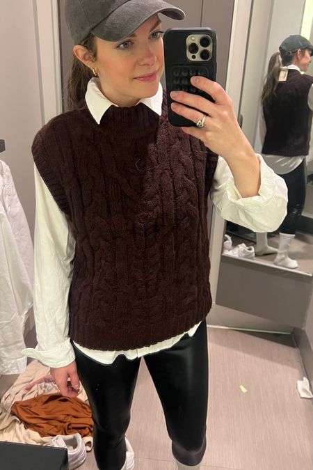 TARGET FALL CLOTHES
Button down - sweater vest
Wearing size medium in the button down - size small in the vest here (true size small) 

#LTKstyletip #LTKfindsunder50 #LTKSeasonal