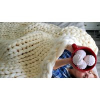 Chunky Blanket, Chunky Knit Blanket & Throw, Knits, Blanket, Throw, Gift For Her, Christmas Gift Ideas | Etsy (US)