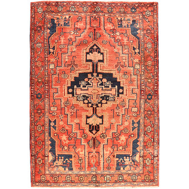 6' 7'' x 4' 6'' Zanjan Authentic Persian Hand Knotted Area Rug - 110297 | Los Angeles Home of rugs