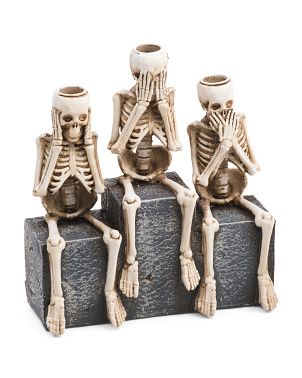 9.5in Skeleton Candle Holder | TJ Maxx