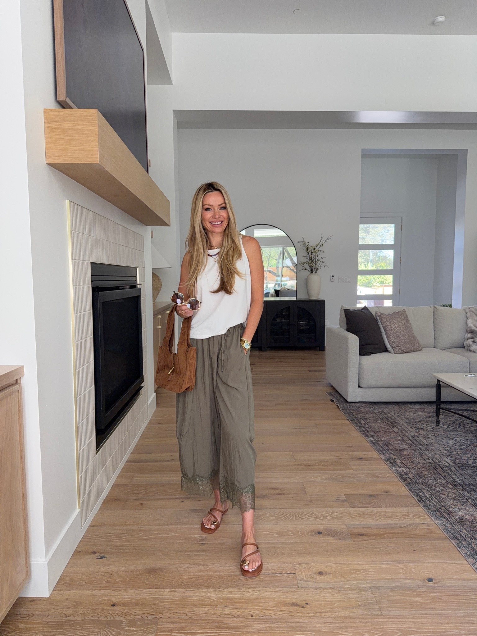 I’m styling these Amazon pants 🤎
Comment AMAZON and I’ll send you the details 

These are one of those pieces that look a little different depending on what you pair them with, and I love how versatile they are.

They have the softest flowy fabric, an easy pull-on waist, and the prettiest lace detail at the ankle that makes them feel a little more special than your basic wide-leg pants.

I styled them casually with a simple tank, a little more polished with chambray, and then with a soft neutral cardigan for an easy office or teacher outfit.

Comfortable, lightweight and SO easy to wear now and into fall.

Which way would you wear them?

#amazonfashion #amazonoutfits #falloutfits #teacheroutfits #amazonfinds
