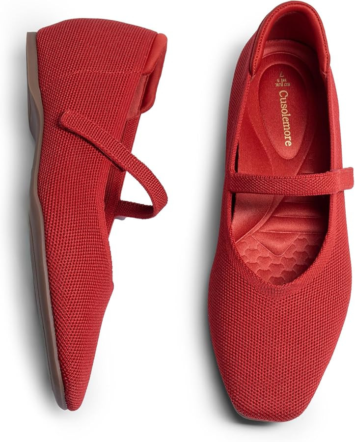 Mary Jane Flat Shoes for Women with Arch Support and Concealed Low Wedge Heel, Comfortable Women ... | Amazon (US)