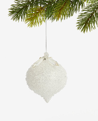 Holiday Lane Iced Delight Glass Onion Ornament, Macy's Exclusive - Macy's | Macy's