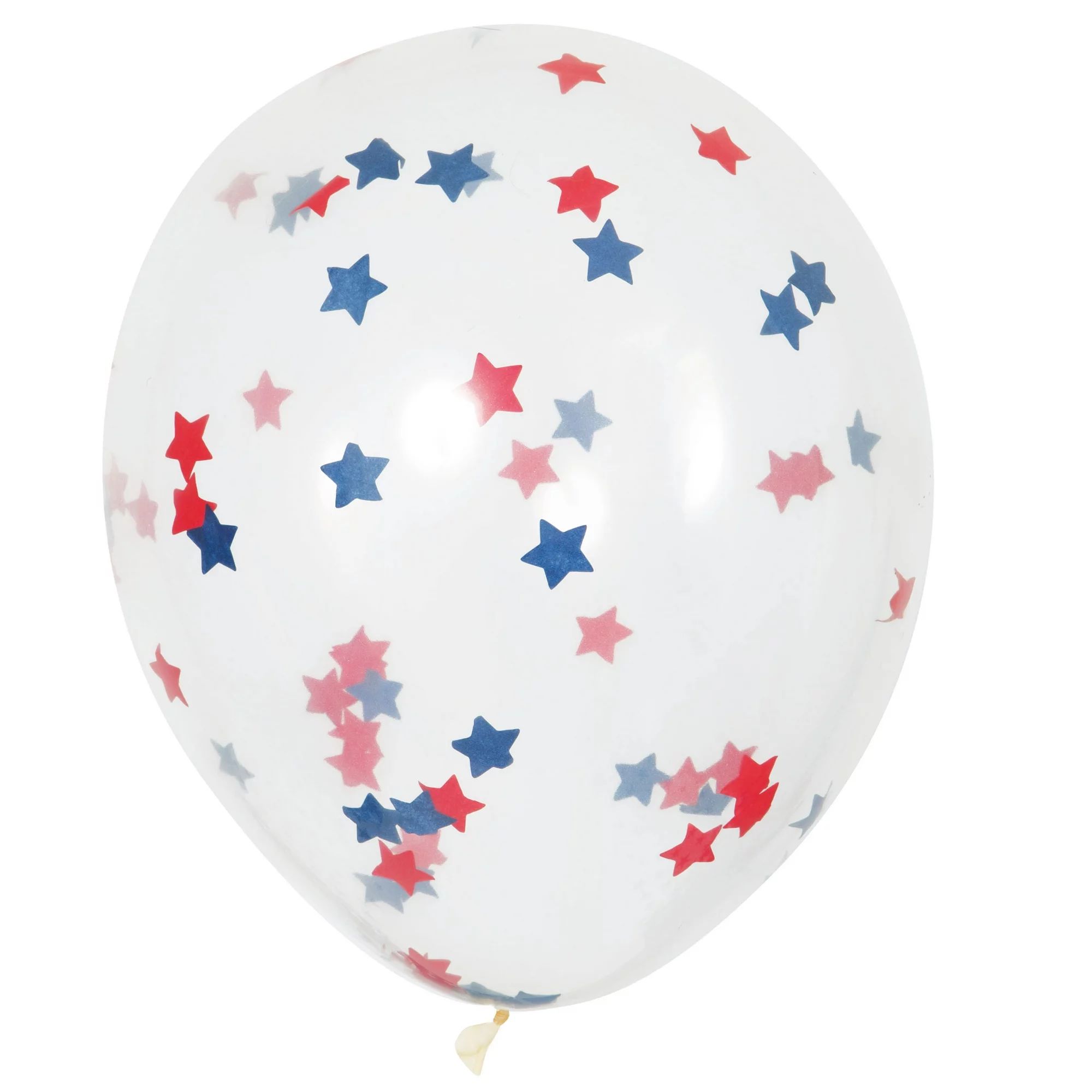 Latex Patriotic Star Confetti Balloons, Red & Blue, 16in, 5ct | Walmart (US)
