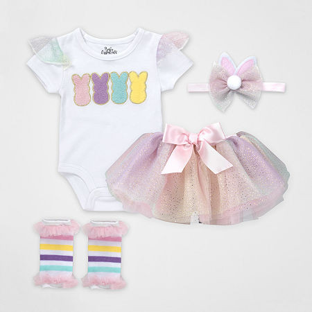 Baby Essentials Easter Baby Girls 4-pc. Skirt Set, 18 Months, White | JCPenney