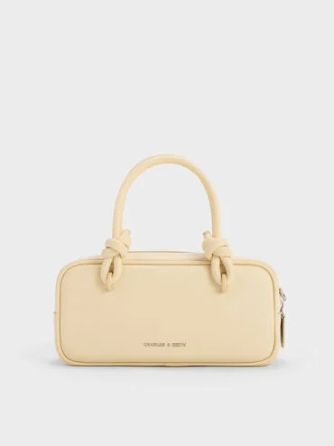 Butter Yellow Sammie Knotted-Handle Elongated Bag | CHARLES & KEITH UK | Charles & Keith UK