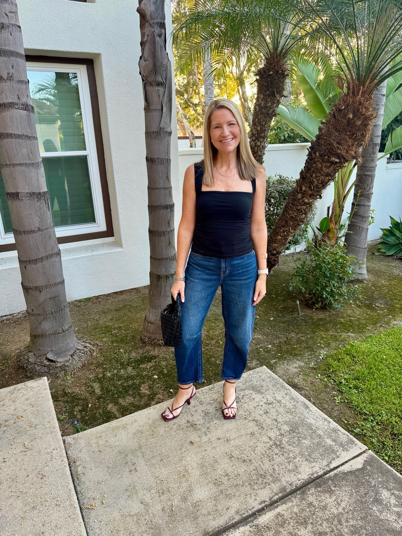 Friday Finds! Rare weeknight out to celebrate a friend’s birthday. This Abercrombie top is a recent purchase and the perfect top to keep in your closet for date nights or parties. 

My barrel jeans are Old Navy and my burgundy sandals are Amazon.

#LTKSaleAlert #LTKOver40 #LTKSeasonal