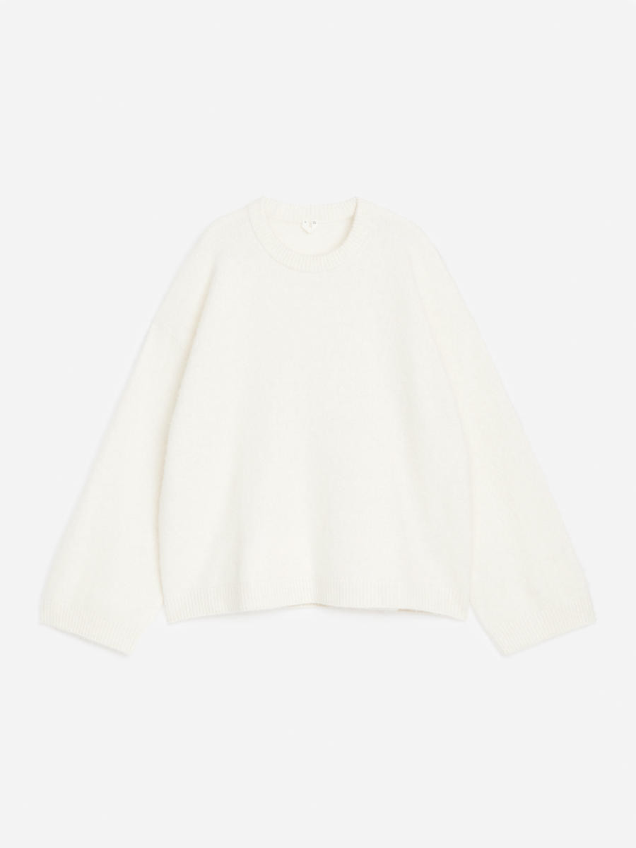 Alpaca-Wool Blend Jumper – Off White | Arket UK