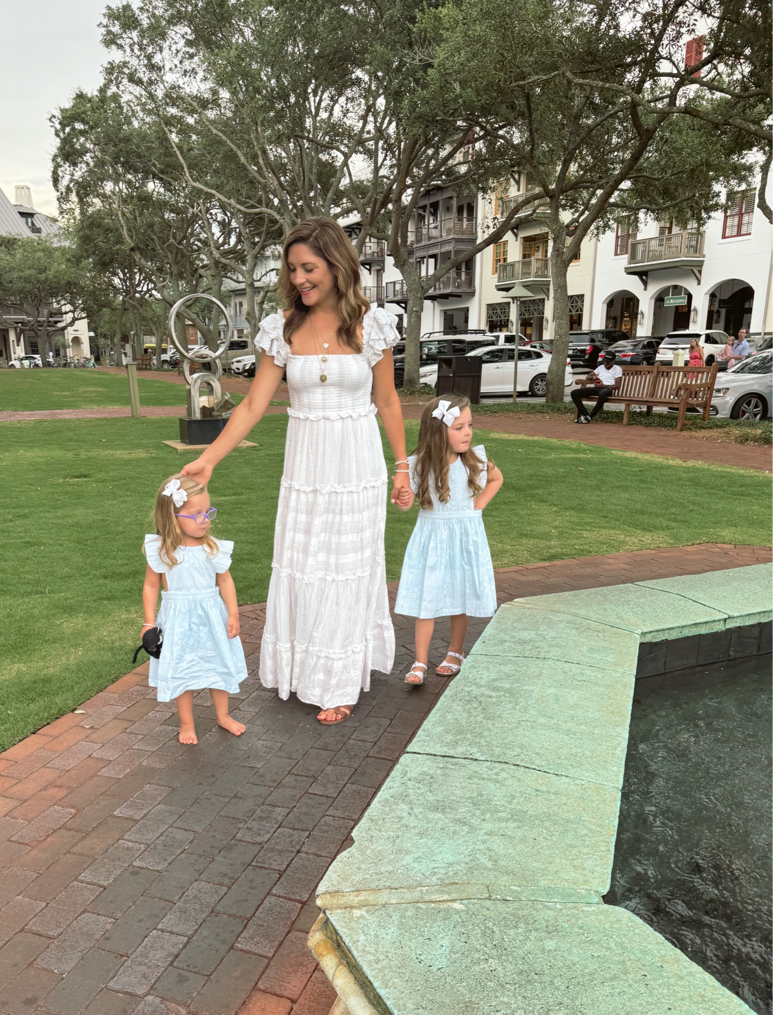 XS/S in my dress. The girls dresses run big, so size down one from their normal size. 

#LTKKids #LTKFamily #LTKSeasonal