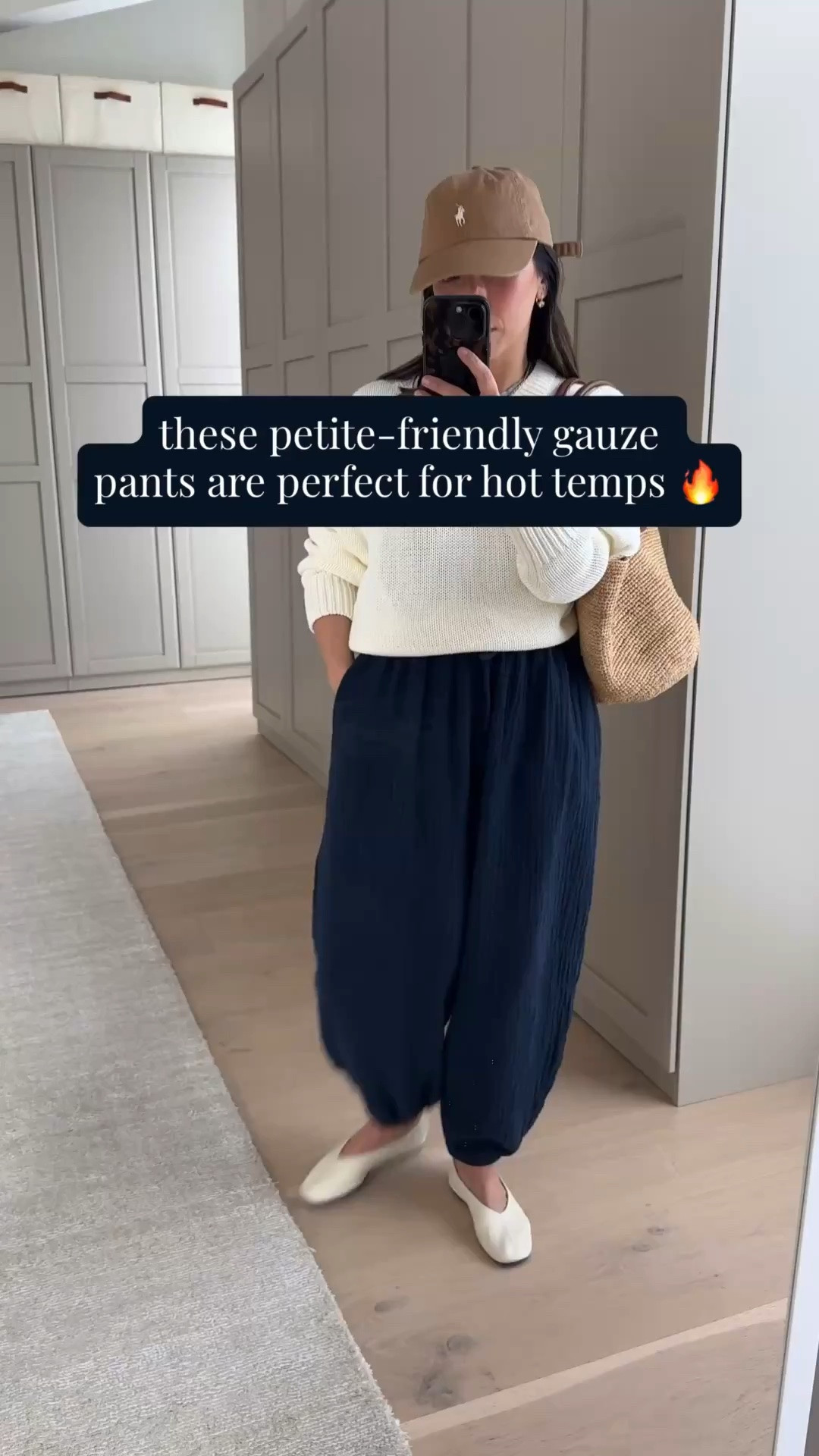 Your denim alternative this summer. Perfect for hot weather. Airy, lightweight, and petite-friendly. 

Everlane box cut tee medium
Aritzia seater xs
Aritzia gauze pants xs
Reformation flats 5
Aritzia tote
Polo Ralph Lauren hat
Electric Picks earrings
Dorsey James necklace

petite style, summer outfits, summer style

#LTKootd #LTKmomlife #LTKPetite