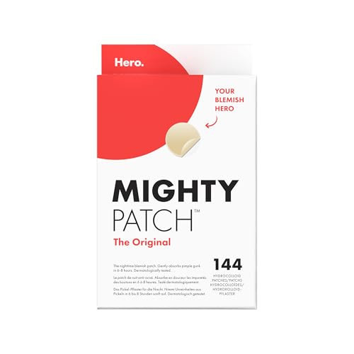Mighty Patch Original Spot Patches by Hero Cosmetics, Day & Night Time Acne Treatment, Clear Spot Remover Hydrocolloid Patches, Anti Acne Dots, Spot Treatment Pimple Stickers - 144 Patches | Amazon (UK)