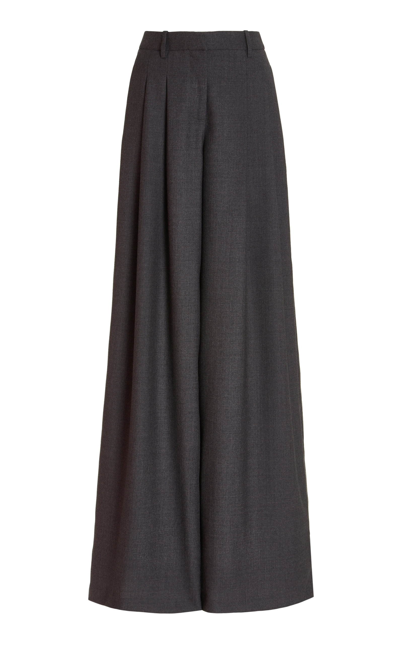 NILI LOTAN - Women's Dillion Wool Wide-Leg Pants - Grey - US 0 - Moda Operandi | Moda Operandi (Global)