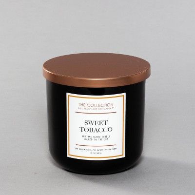 12oz Black Glass Jar 2-Wick Candle Sweet Tobacco - The Collection by Chesapeake Bay Candle | Target
