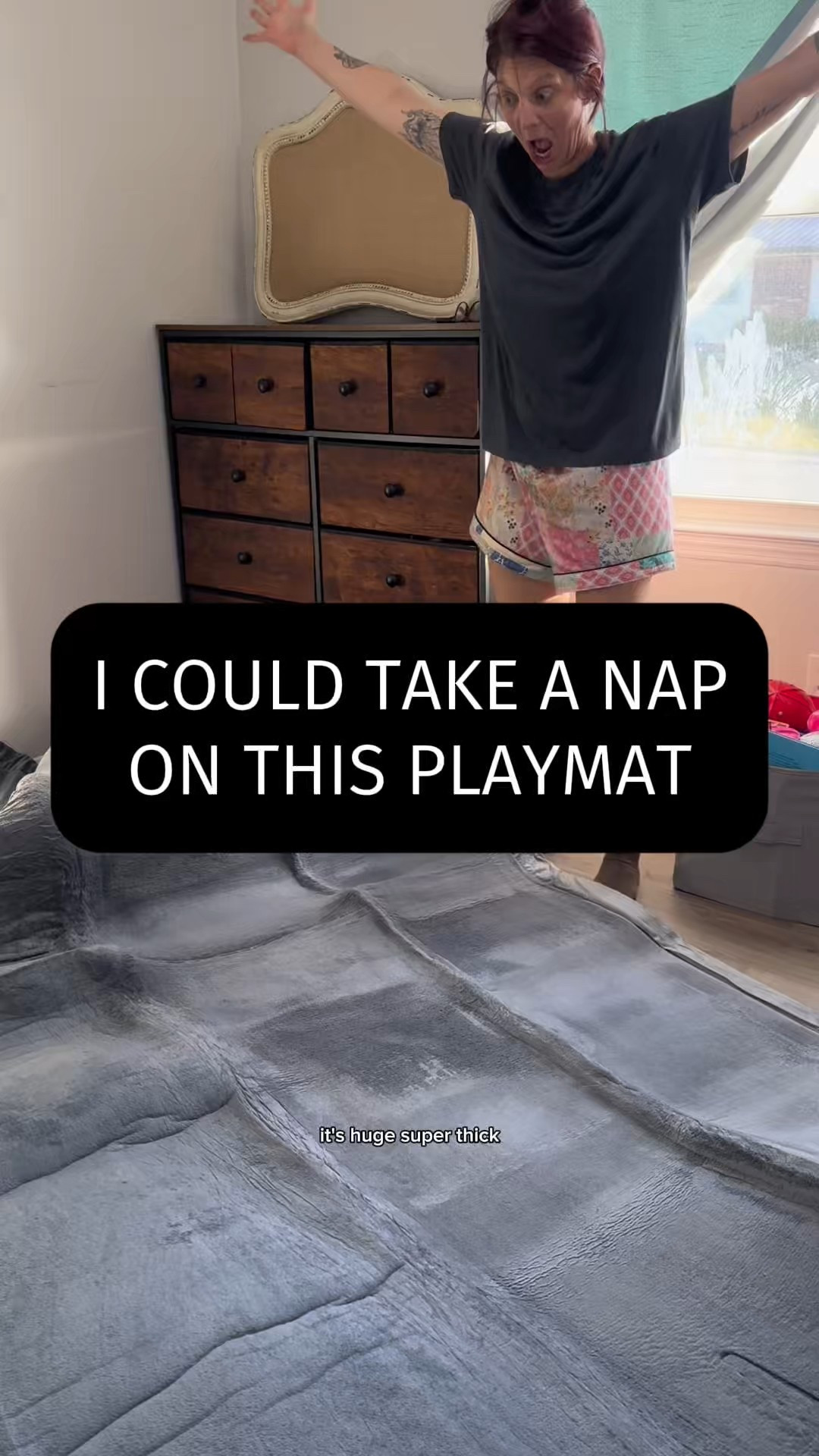 Shocked at how comfortable this playmat is! Once expanded, it’s 1.3in thick!! Super soft and so cozy! Perfect for tummy time, play time.. maybe even nap time! 

#LTKFindsUnder100 #LTKKids #LTKCyberWeek