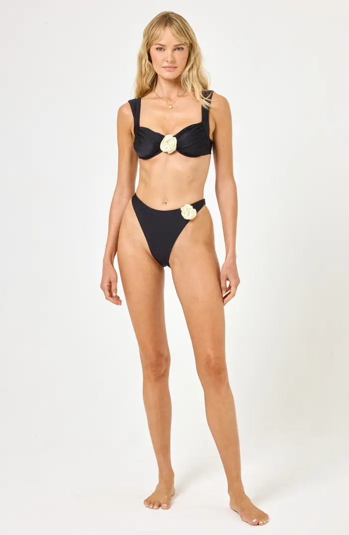 Stella Rose Appliqué Bikini Top | Nordstrom