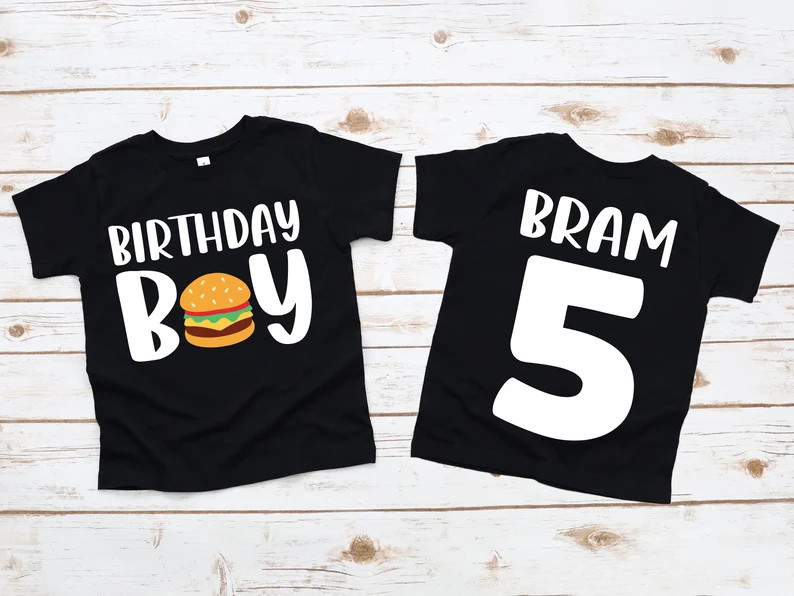 Hamburger birthday shirt, boys summer birthday, bbq birthday shirt, summer pool party, beach part... | Etsy (Global)