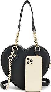 lola mae Heart Shape Satchel Crossbody Purse for women Zip Around Shoulder Bag | Amazon (US)