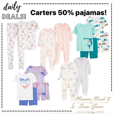 50% off kids and baby pajamas at carters! Sale ends Monday 6/3!

#LTKFamily #LTKSaleAlert #LTKBaby