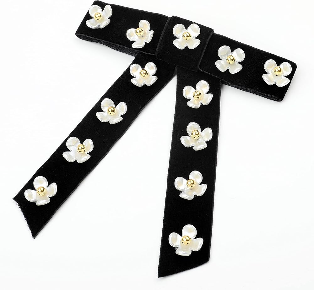 Diamond TP Women Double velvet Bow Camellia Hair Clip ,Women Double velvet Bow, 1PC Bow Hair Barr... | Amazon (US)