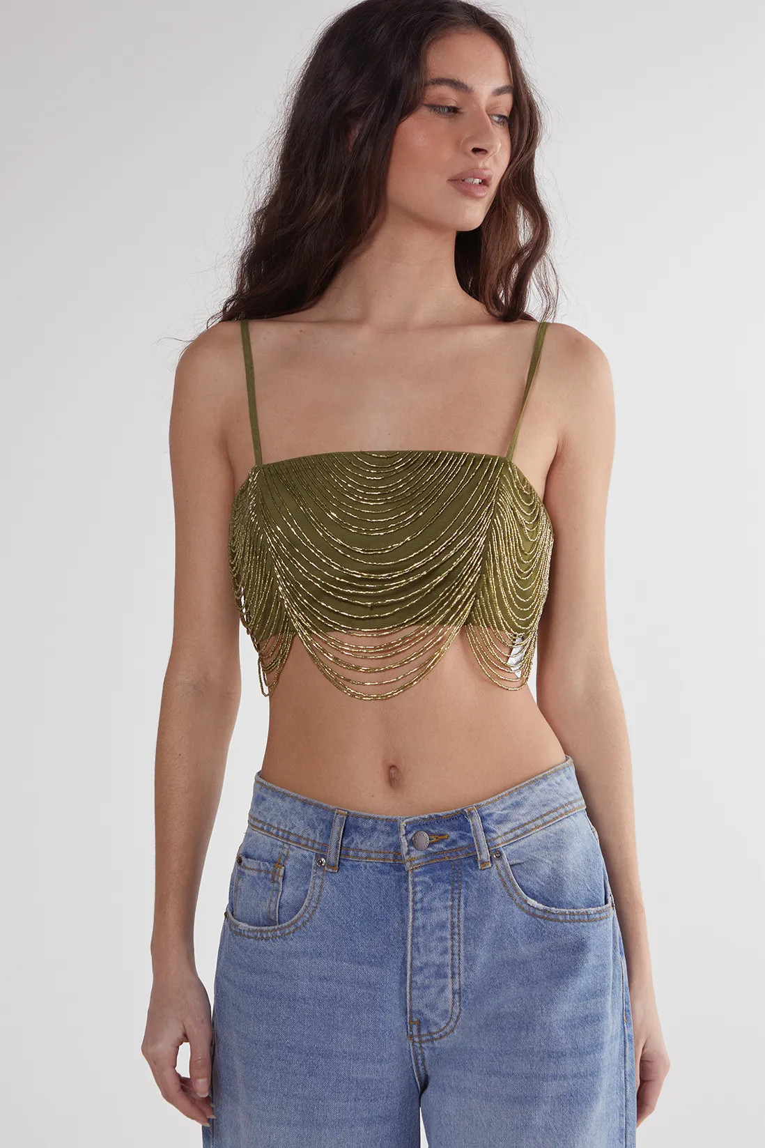 Tops | Loop Tassel Bralet | NastyGal | Debenhams UK
