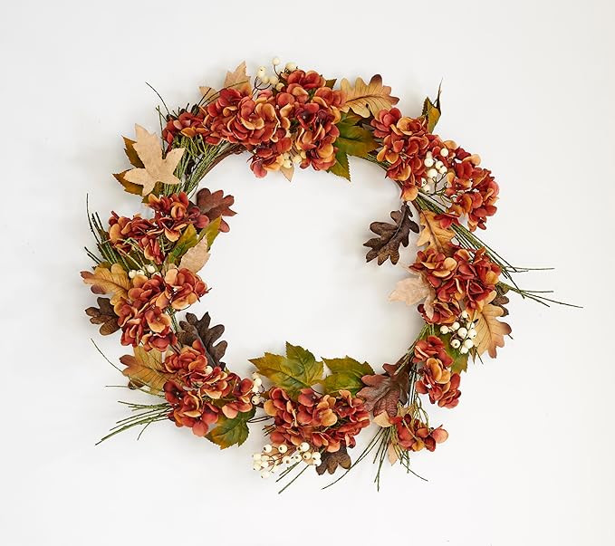 30" Artificial Fall Hydrangea and Berry On Natural Twig Wreath | Amazon (US)