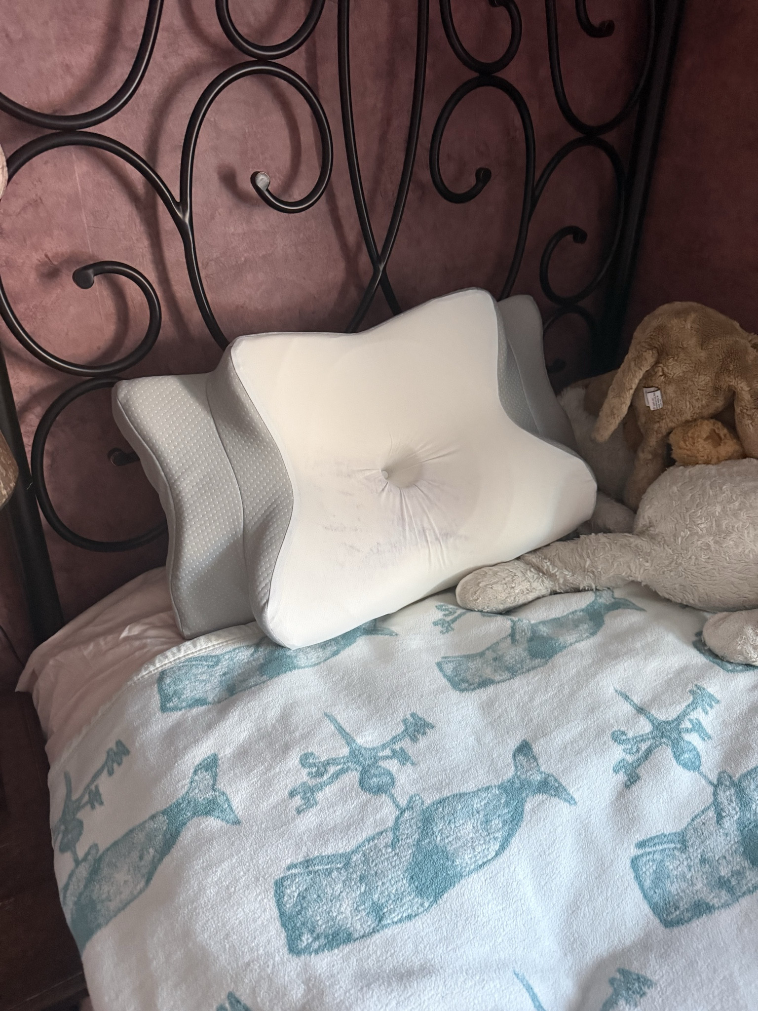 Pillow refresh. Trying this ultra pain relief cooling pillow which might look funny, but has neck support designed to relieve neck and shouler pain. 

#LTKHome #LTKPetite #LTKselfcare