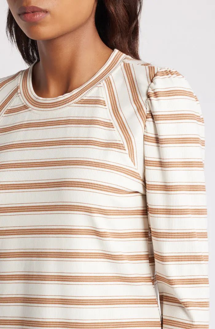 Stripe Puff Shoulder Knit TopWit & Wisdom | Nordstrom