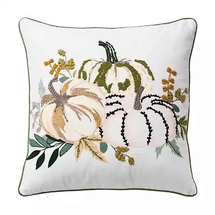 Multicolored Pumpkins Fall Color Throw Pillow | Kirkland's Home