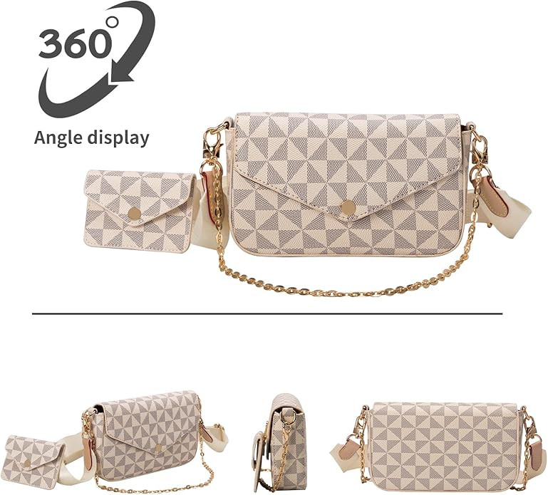 Small Crossbody Bags for Women Stylish Designer Purses White Messenger Bags Coin Purse including ... | Amazon (US)