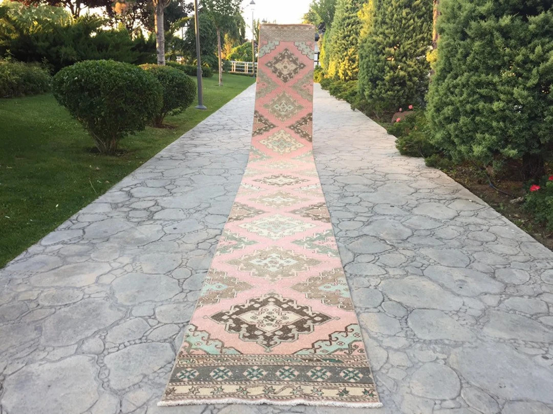 Muted Color Extra Long Runner Handmade Stair Runner Rug - Etsy | Etsy (US)