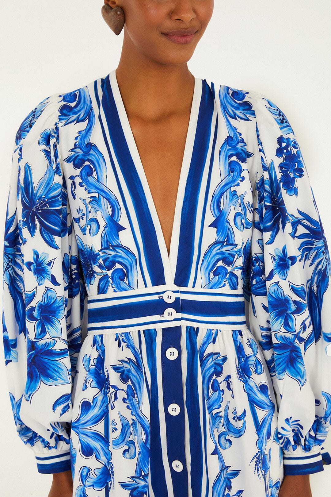 Off-White Garden Tiles Mini Dress | FarmRio (US)