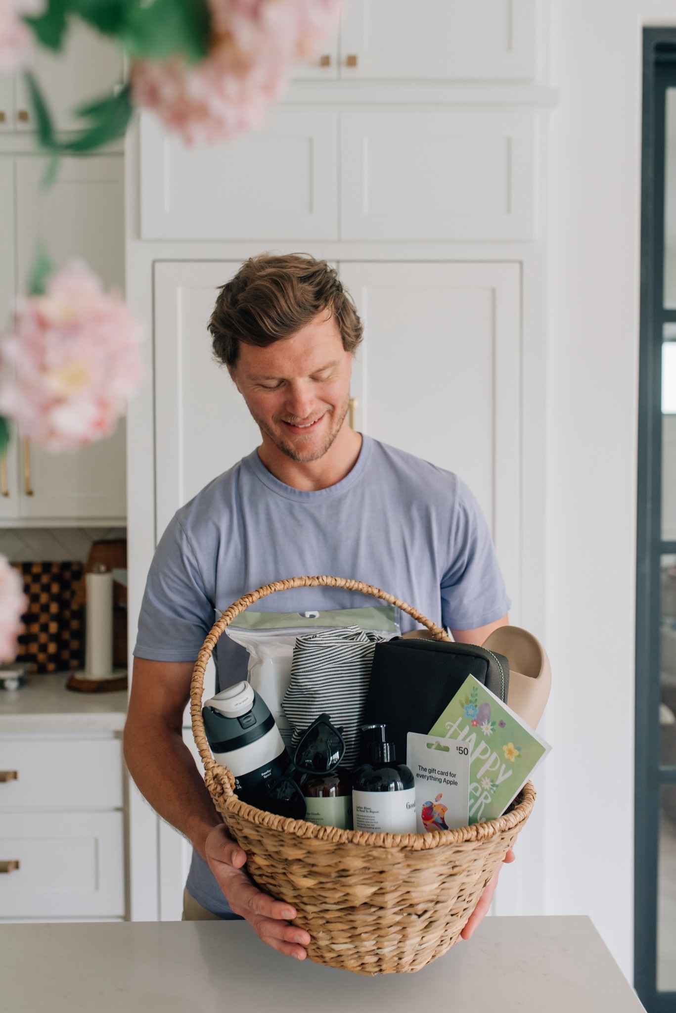 #ad Because Dads deserve to feel special too 🐰💙 Created this special Easter basket for Tommy and had to add Apple Gift Card! He can use it towards music, Apple TV, apps, and so much more! Grab Apple Gift Cards at @target #targetpartner #Target #EasterGifting #DadLife @shop.ltk #liketkit 