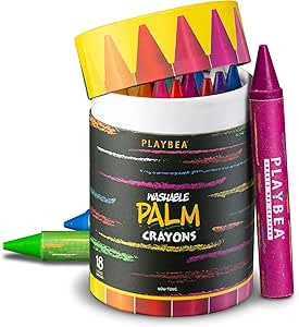 PLAYBEA 18 Colors Jumbo Crayons for Kids Ages 2-4 - Non Toxic Washable Toddler Crayons for Kids A... | Amazon (US)