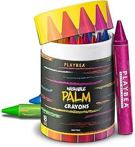 PLAYBEA 18 Colors Jumbo Crayons for Kids Ages 2-4 - Non Toxic Washable Toddler Crayons for Kids A... | Amazon (US)