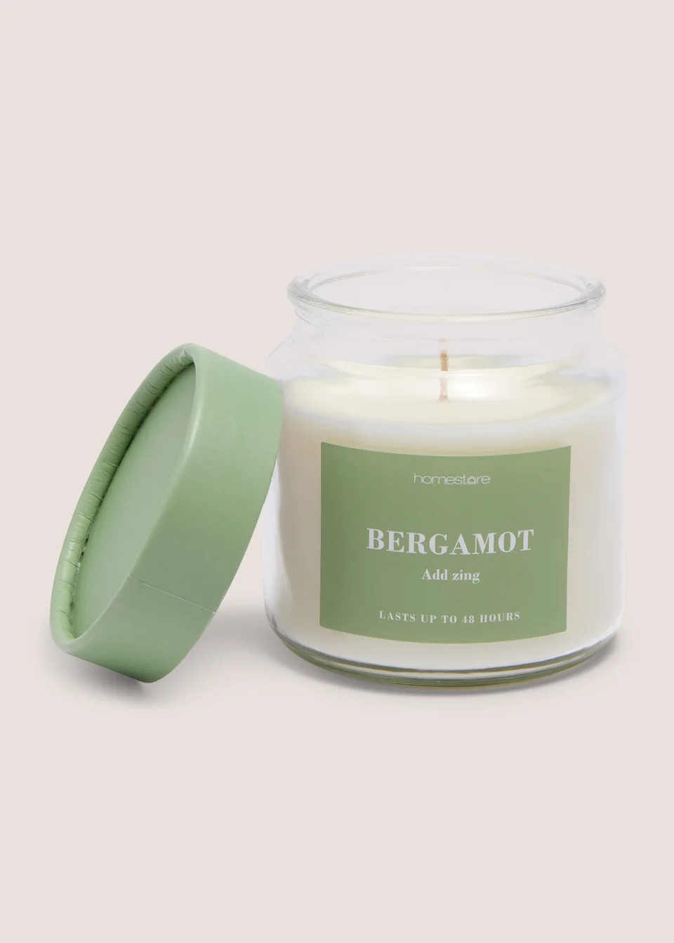 Bergamot Candle (10cm x 8cm x 8cm) | Matalan (UK)