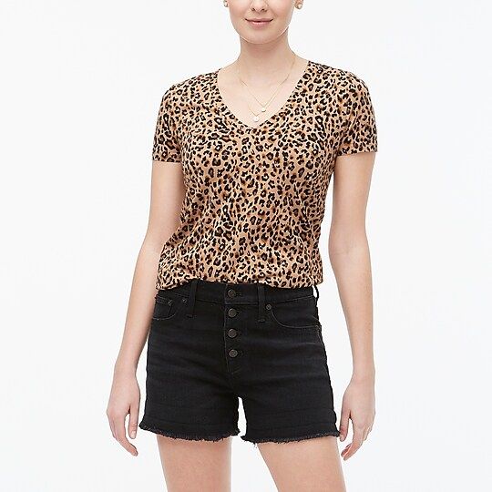 Button-front denim short in washed black | J.Crew Factory