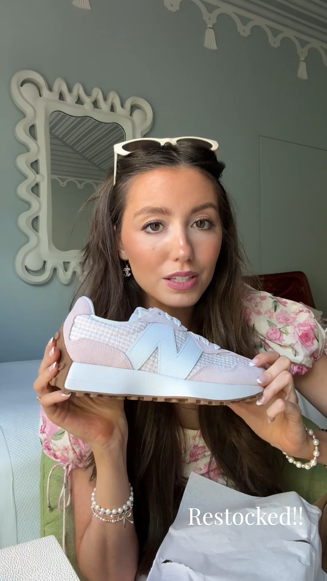 Pink gingham new balance sneakers!! Restocked and true to size!

#LTKootd #LTKSaleAlert #LTKSeasonal