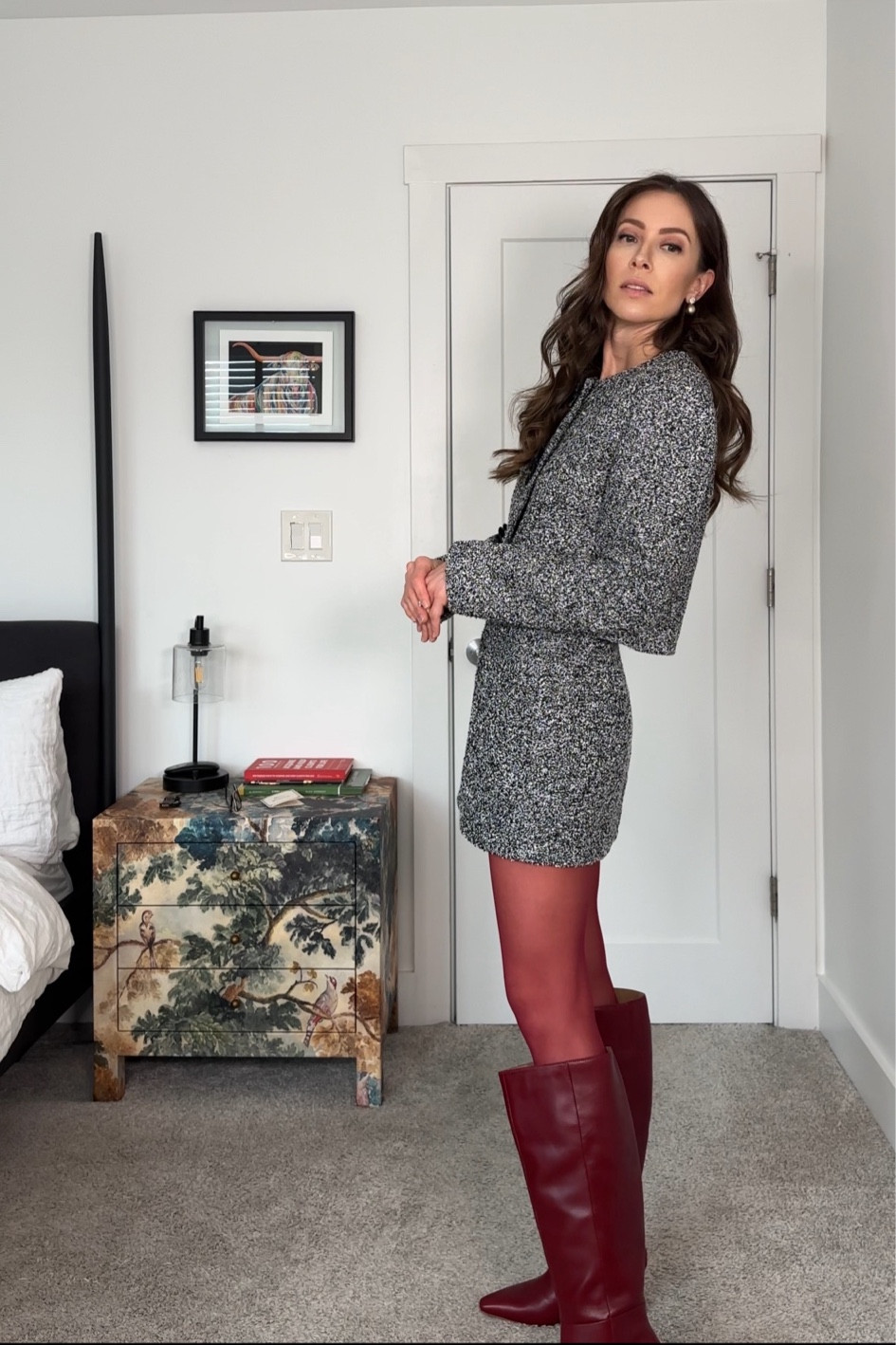 Wearing this to the office on repeat right now. They grey-burgundy color combo is 👌

#LTKHoliday #LTKWorkwear #LTKSeasonal