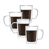 JavaFly Matira Double Wall Mug 8.6 oz, 4 Pack, Clear | Amazon (US)