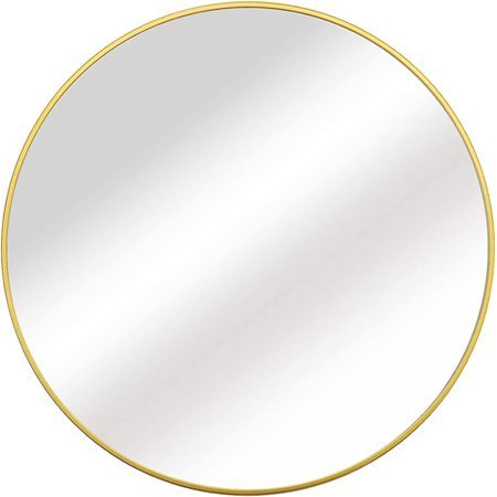 YuXi 36 Black Art Large Round Mirror Metal Wire Frame Accent Circle Wall-Mounted Sunburst Mirror for | Walmart (US)
