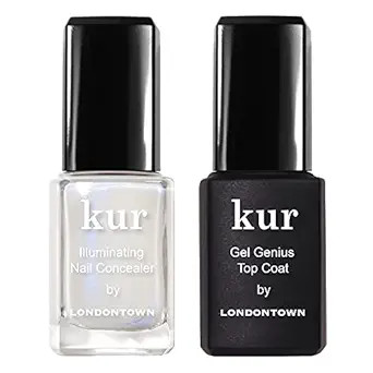 LONDONTOWN kur Nail Conceal & Go Duo Set, Includes Nail Illuminating Concealer & Gel Genius Top C... | Amazon (US)