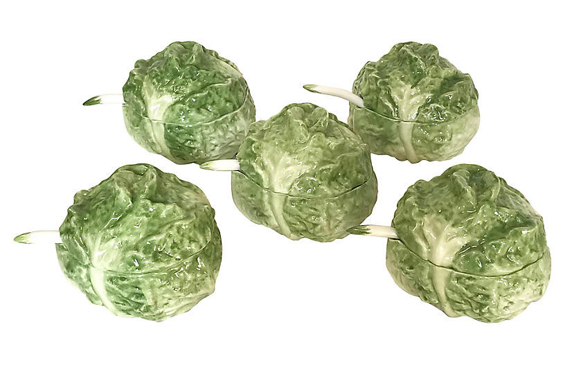 Cabbage Soup Bowls, S/5 | One Kings Lane