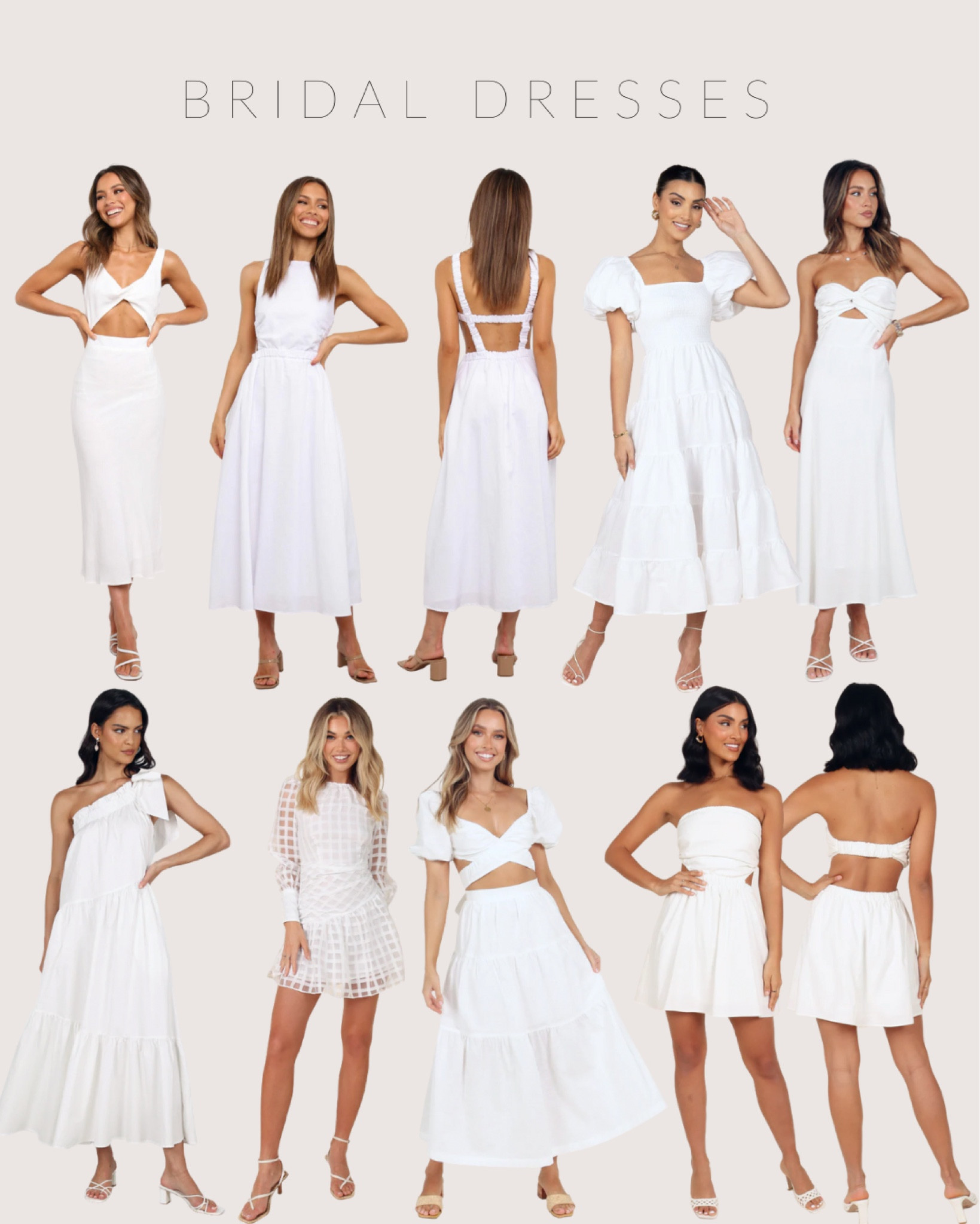 White bridal dresses for any wedding occasion 

#LTKwedding #LTKfit #LTKstyletip