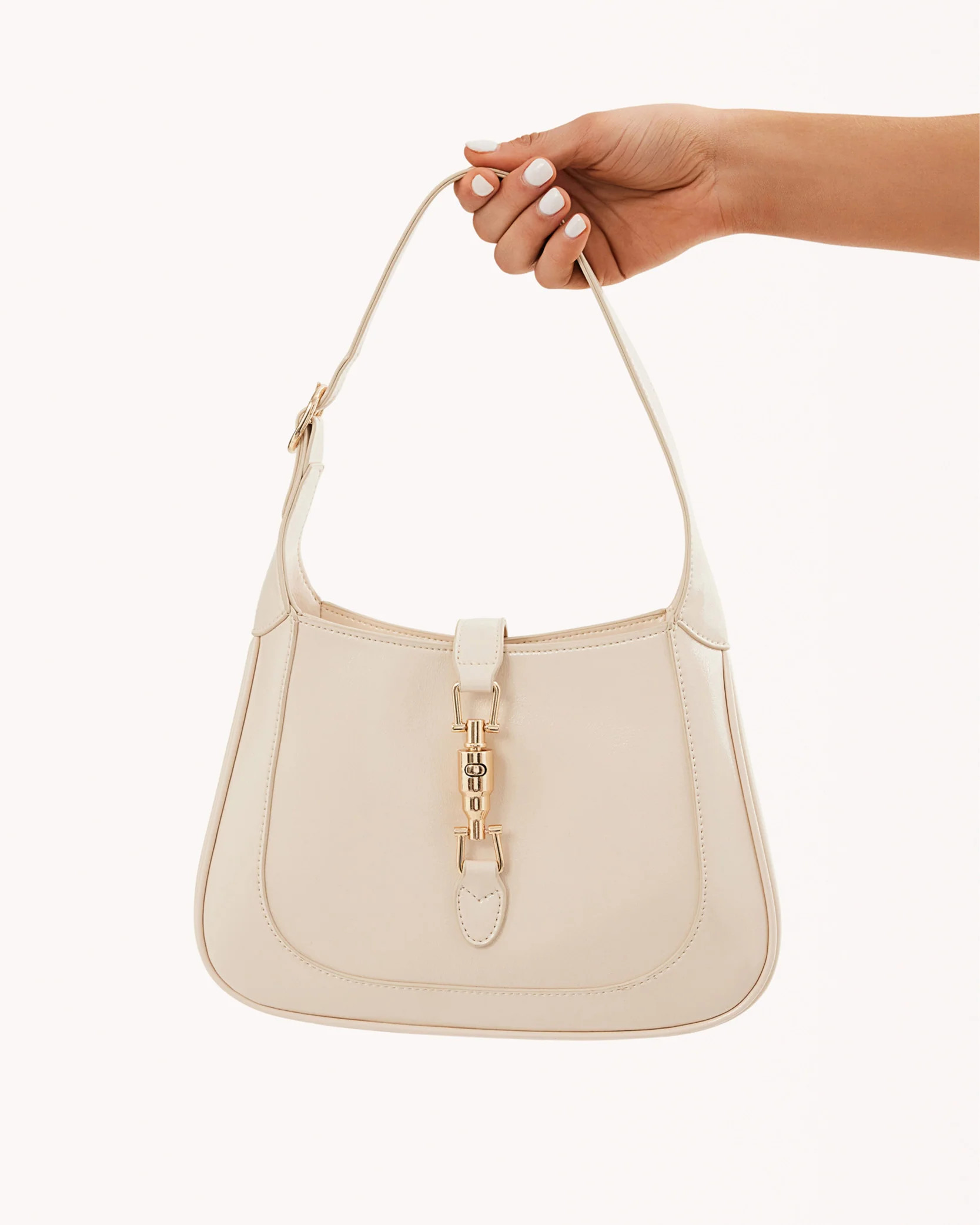 ALIX SHOULDER BAG - CHALK CRINKLE PATENT - Handbags - Billini | Billini (ANZ)