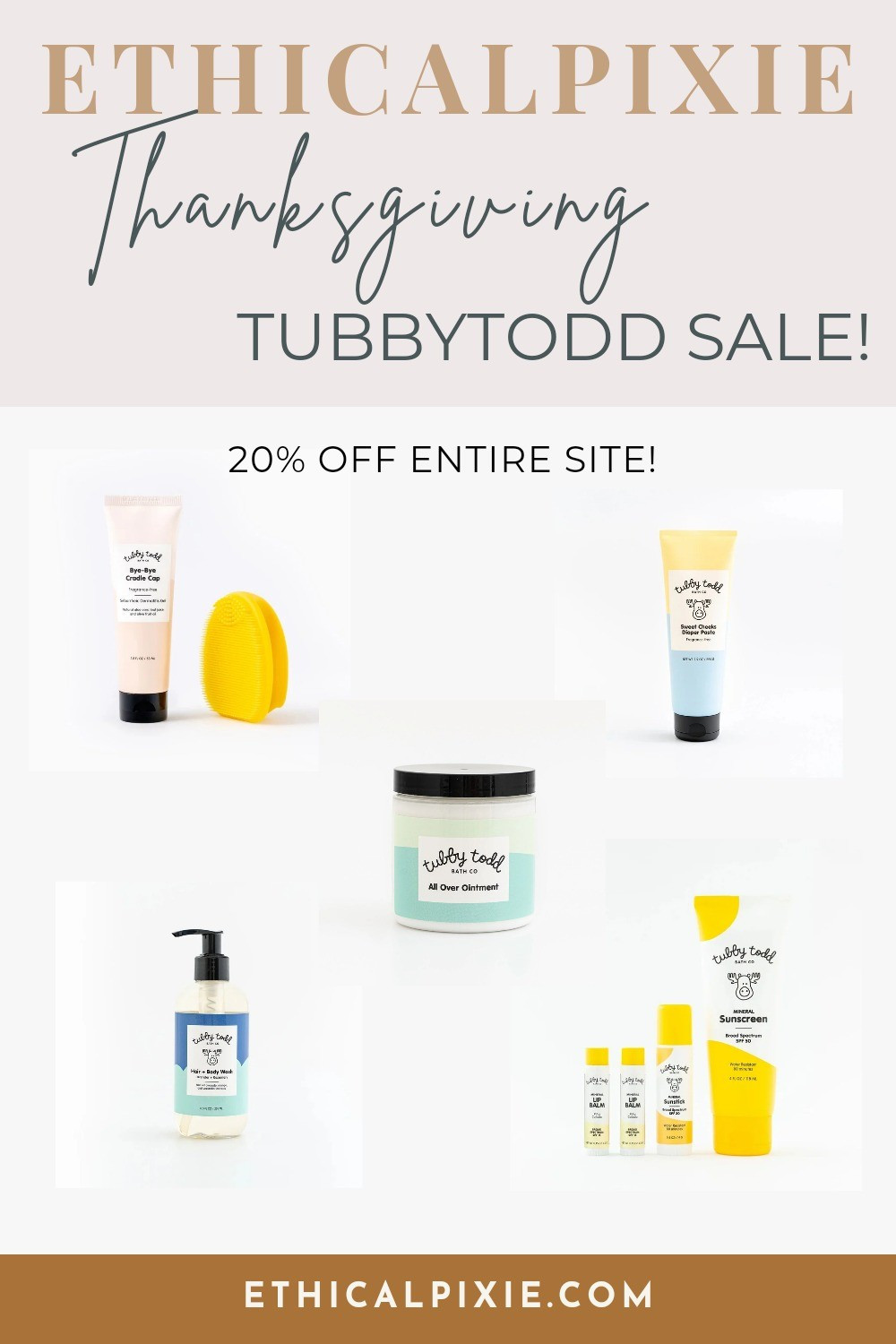My favorite kiddy brand is having a huge Thanksgiving sale starting 11/27 5PM PST. Don't forget to stock up! #crueltyfree #tubbytodd 

#LTKCyberWeek #LTKGiftGuide #LTKKids