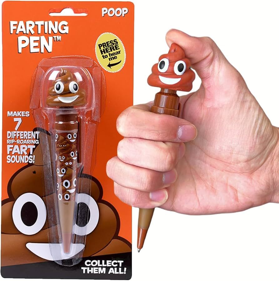 Farting Poop Pen Makes 7 Funny Fart Sounds - Perfect Stocking Stuffers for Kids, Teens & Boys - T... | Amazon (US)